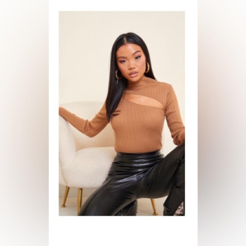 petite chocolate cut one neck line jumper